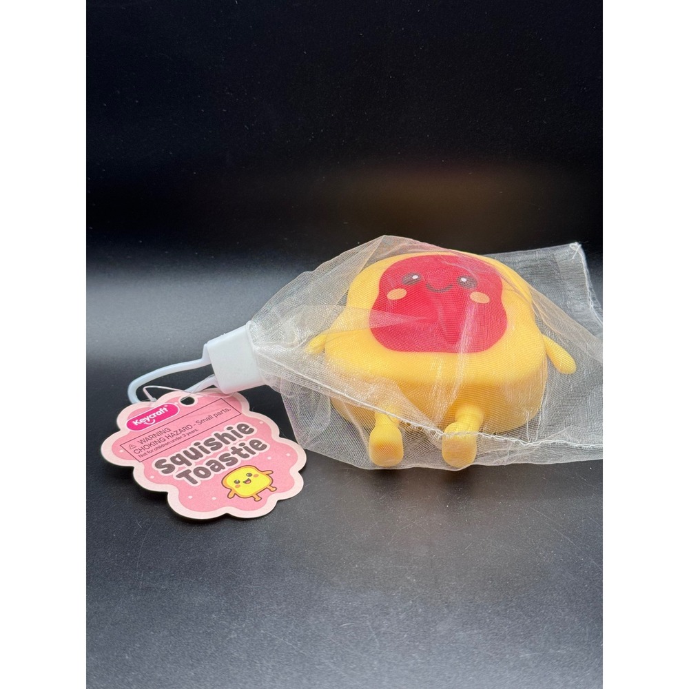 Keycraft Squishie Toastie Yellow Jam Face Squeeze Fidget Toy NV1134-C New